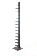 Sapiens Vertical Bookcase by Bruno Rainaldi - Large Unvarnished Steel