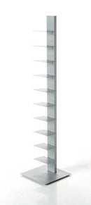 Sapiens Vertical Bookcase by Bruno Rainaldi - Medium Aluminum