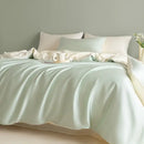 Satin light blue bedding set – solid color bedroom duvet cover