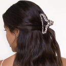 Leopard Satin Wrapped Claw Clip