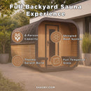 SaunaLife Model CL12GCP Cube-Series Outdoor 8-Person Home Sauna Kit [CL12GCP] (SAK38741)