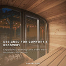 SaunaLife Model CL4G 3-Person Cube-Series Luxury Wooden Outdoor Home Sauna Kit [SL-MODELCL4G] (SAK92610)