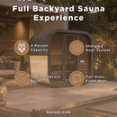 SaunaLife Model CL5G 4-Person Cube-Series Luxury Wooden Outdoor Home Sauna Kit [SL-MODELCL5G] (SAK91835)