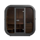 SaunaLife Model CL5G 4-Person Cube-Series Luxury Wooden Outdoor Home Sauna Kit [SL-MODELCL5G] (SAK91835)