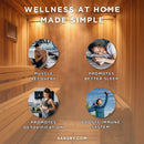 SaunaLife Model CL5G 4-Person Cube-Series Luxury Wooden Outdoor Home Sauna Kit [SL-MODELCL5G] (SAK91835)