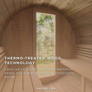SaunaLife Model E6 Ergo Series 3-Person Thermo-Spruce Backyard Sauna Barrel [SL-MODELE6] (SAK38572)