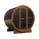 SaunaLife Model E7G Ergo Series 4-Person Outdoor Sauna Barrel With Glass Front [SL-MODELE7G] (SAK81934)