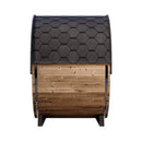 SaunaLife Model EE6G Ergo Series 4-Person Outdoor Sauna Barrel With Tempered Glass Front [SL-MODELEE6G] (SAK39412)