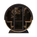 SaunaLife Model EE8G Ergo Series 6-Person Outdoor Sauna Barrel With Tempered Glass Front [SL-MODELEE8G] (SAK95812)