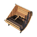 SaunaLife Model EE8G Ergo Series 6-Person Outdoor Sauna Barrel With Tempered Glass Front [SL-MODELEE8G] (SAK95812)