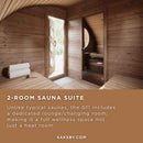 SaunaLife Model G11 8-Person Garden-Series Luxury Wooden Outdoor Home Sauna Kit [SL-MODELG11] (SAK72683)