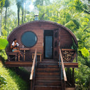 SaunaLife Model G11 8-Person Garden-Series Luxury Wooden Outdoor Home Sauna Kit [SL-MODELG11] (SAK72683)