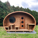 SaunaLife Model G11 8-Person Garden-Series Luxury Wooden Outdoor Home Sauna Kit [SL-MODELG11] (SAK72683)