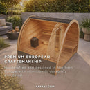 SaunaLife Model G3 Garden-Series Luxury Wooden Outdoor Home Sauna Kit [SL-MODELG3] (SAK94768)
