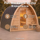 SaunaLife Model G3 Garden-Series Luxury Wooden Outdoor Home Sauna Kit [SL-MODELG3] (SAK94768)