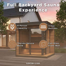 SaunaLife Model GL6 Luxury-Series Outdoor 4-Person Home Sauna Kit [GL6] (SAK41025)