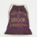 Too Cute To Spook Custom Halloween Kids Drawstring Sack