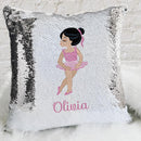 Kids Ballerina Personalized Flip Sequin Decorative Throw Pillowcase