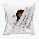 Kids Mermaid Personalized Flip Sequin Decorative Throw Pillowcase