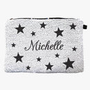 Stars Sequin Makeup Bag Zippered Accessories Pouch