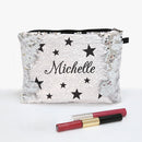 Stars Sequin Makeup Bag Zippered Accessories Pouch