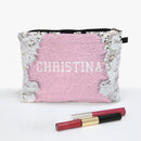 Custom Color Sequin Makeup Bag Zippered Accessories Pouch