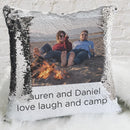 Love Photo Personalized Flip Sequin Pillow Case | Custom Magic Reversible Mermaid Sequin Throw