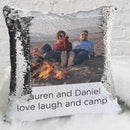 Love Photo Personalized Flip Sequin Pillow Case | Custom Magic Reversible Mermaid Sequin Throw