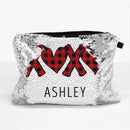 Plaid XOXO Custom Flip Sequin Makeup Bag