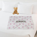 30 x 40 Sleeping Bears Name Personalized Baby Blanket