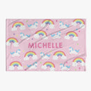 30 x 40 Personalized Rainbow Cloud Kids Blanket