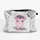 Llama Personalized Flip Sequin Makeup, Cosmetics Bag