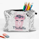 Llama Personalized Flip Sequin Makeup, Cosmetics Bag