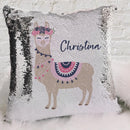 Llama Personalized Flip Sequin Decorative Pillowcase