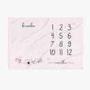 30 x 40 Personalized Name Baby Months Blanket