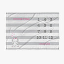 30 x 40 Striped Pink Name Personalized Baby Months Blanket