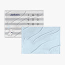 30 x 40 Personalized Blue Striped Name Baby Blanket w/ Months