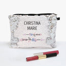 Best Mom Ever Name Flip Sequin Makeup Pouch Bag