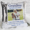 Special Meaning Personalized Photo Decorative Sequin Throw Pillowcase