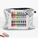 Crayons Personalized Sequin Makeup, Cosmetics, Accessory Bag