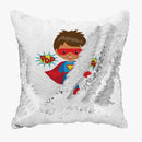 Kids Character Superhero Custom Flip Sequin Decorative Throw Pillowcase
