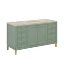 James Martin Chicago 60" Single Bathroom Vanity, Smokey Celadon