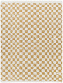 Kieu Mustard & Ivory Checkered Area Rug