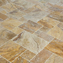 Scabos Antique Pattern Brushed, Chiseled, and Partially Filled - Full Truckload product shoot angle view