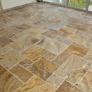Scabos Antique Pattern Brushed, Chiseled, and Partially Filled - Full Truckload product shot angle view