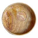 Scabos Gold Travertine Rustic Stone Above Vanity Bathroom Sink (D)18" (H)4" top view