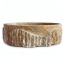 Scabos Gold Travertine Rustic Round Vessel Sink - 18"x4" - Honed