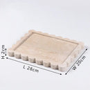Scalloped calacatta viola marble tray – kitchen luxury decor