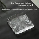 Scalloped crystal glass coaster and jewelry display panel dining room