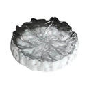 Scalloped crystal glass coaster and jewelry display panel dining room